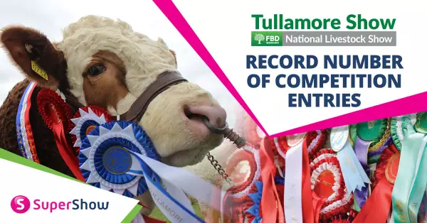 Record number of competition entries for the Tullamore Show this year